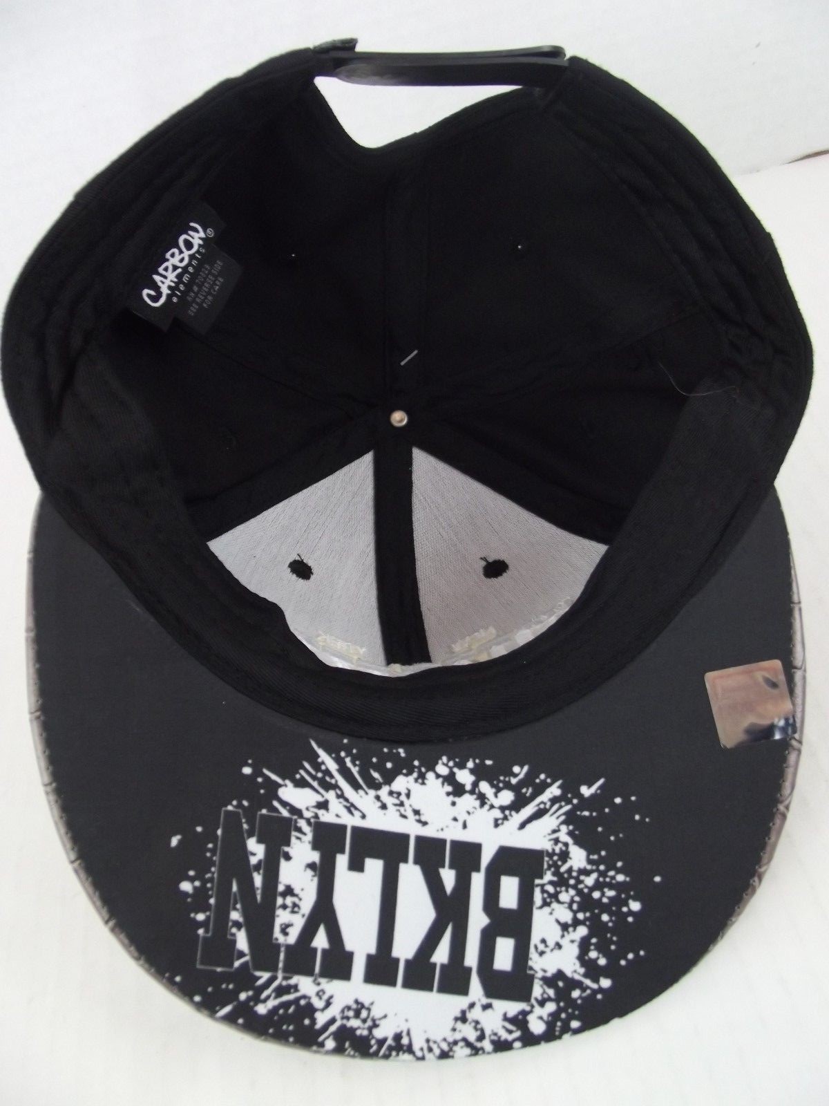 Carbon Elements New York BKLYN Faux Alligator Baseball Cap Hat Flat Snapback NWT image 2