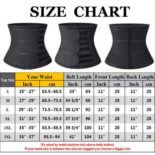Women's Sports & Fitness Sweat Waist Trainer Body Shaper Tummy Control Belt Gym - Picture 21 of 24