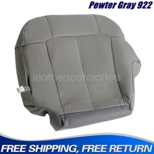 Driver Bottom Replacement Leather A/C Seat Cover Gray For 2002 Cadillac Escalade