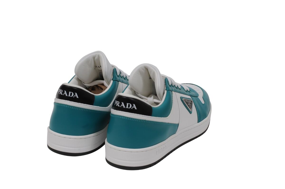 Prada Downtown Sneakers US10.5 UK9.5 White Green Teal Prada Downtown Sneakers US10.5 UK9.5 White Green Teal