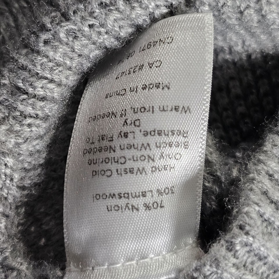 Pull Talbots En Laine D'agneau Motif Ours Polaire Gris - Taille S, Occasion Très Bon état