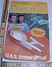 DINKY STAR TREK THE MOTION PICTURE USS ENTERPRISE SPACE SHIP TOY ENGLAND CARDED