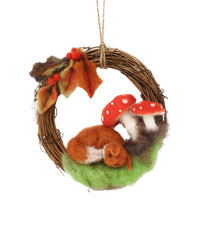 Zestaw filcowania igłowego The Crafty Kit Company 'Autumn Fox Wreath'