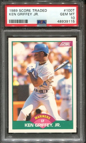 1989 Score Traded #100T Ken Griffey Jr. RC PSA 10 Centered HOF Seattle Mariners