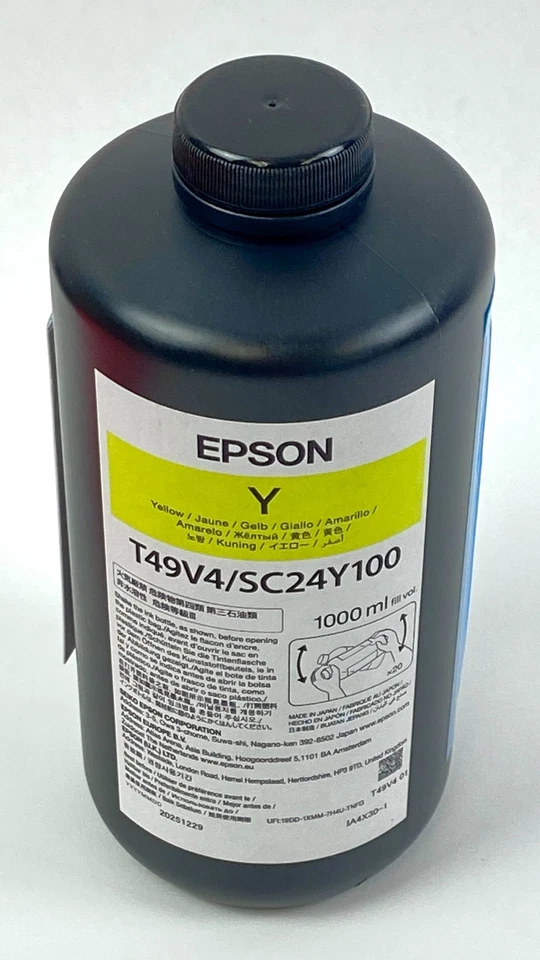 Epson T49V4 SC24Y100 Yellow UltraChrome Ink 1L for Epson SureColor V7000 - Image 2 of 3