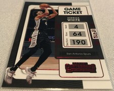 2021-22 Contenders Basketball Derrick White San Antonio Spurs Game Ticket Red