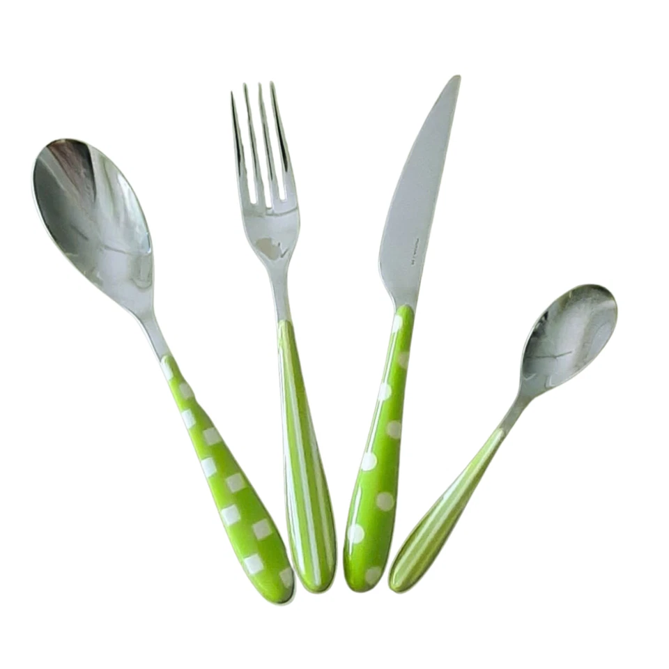 Bugatti Servicio cubiertos 24 piezas verde, 3 variantes, pois, cebra, cuadrados - Imagen 4 de 4