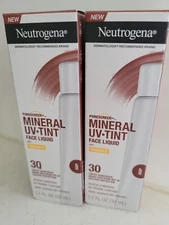 Neutrogena Purescreen Mineral UV Tint Face Liquid Sunscreen- DEEP (2PK)