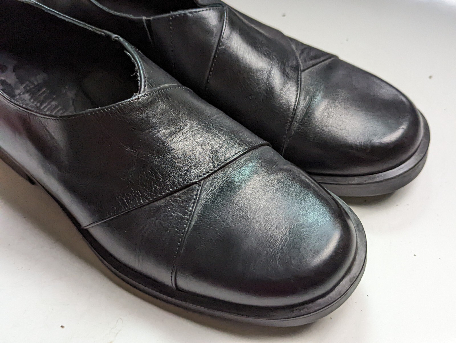 Black Leather Slip On Loafers | eBay