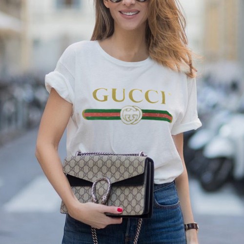 Fashion Women T-shirt Shirts Tops Letter Printed Short Sleeve Summer Femme