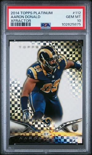 2014 Topps Platinum #112 Aaron Donald RC Rookie XFRACTOR PSA 10 GEM MINT Rams