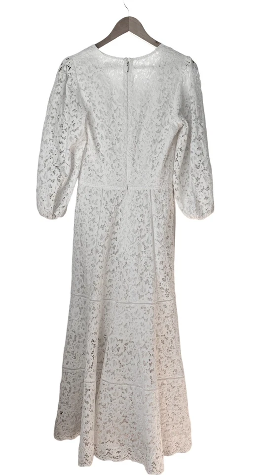 Jonathan Simkhai 白色订婚/婚礼蕾丝 V 领连衣裙(8 码) — 第 3/4 张图片