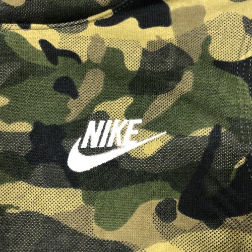 Nike Boys Camoflage Fleece Hoodie Sz 5 Med Olive Gr Camo Sweatshirt Hunting - Picture 8 of 9