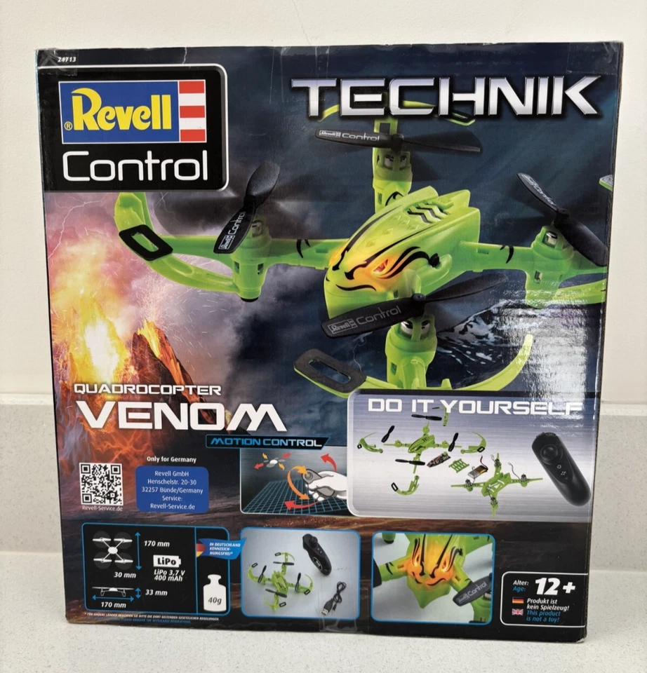 Revell Control Technick Kids Toy Venom Build Your Own Quadcopter Drone Brand New - Image 2 of 2