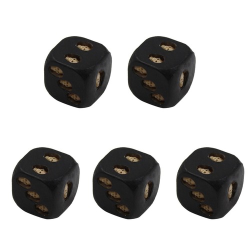 5 Pieces Gambling Skulls Dice Death Black Grinning Skull Dice of Death 3D - Picture 1 of 11