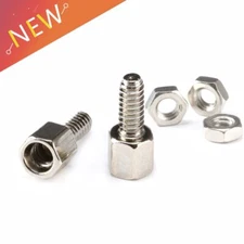 100pcs 5+7MM Hex head Spacing Screws with nut for D-Sub VGA DB9 DB15 DB25 RS232