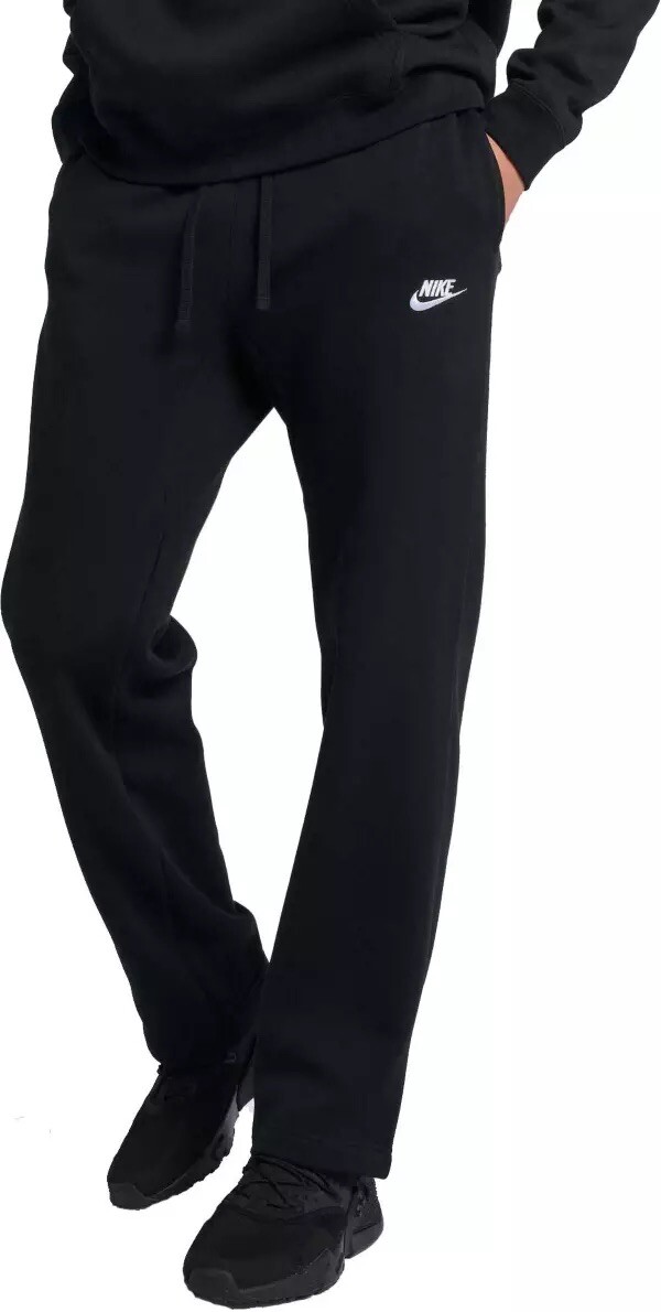 nike mens club open hem swoosh sweatpants