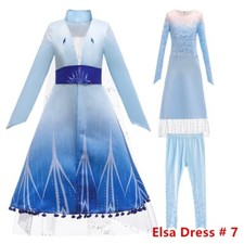 Princess Elsa Anna Costume Party Cosplay Dress Pants Clothes Coat Set