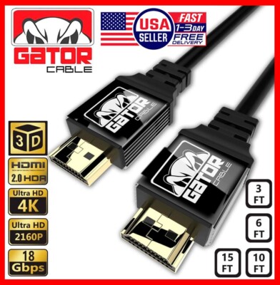 4K HDMI Cable 2.0 UHD Ultra High Speed 2160P HDR 60Hz 18Gbps Dolby HDCP HDTV HD