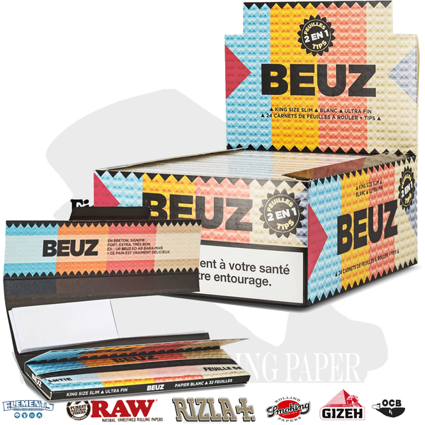 Beuz Ciel King Size Paper Long Cards Paper Filters 24 Booklets - image 1