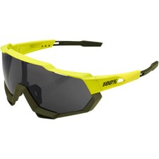 100 Speedtrap Sunglasses Soft Tact Banana Black Mirror