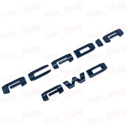 Gloss Black Door Rear Tailgate Acadia Letter Emblem Badge 2020-24 Acadia awd - Bild 4 von 4