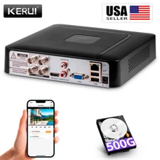 KERUI H.265+ 4CH/8CH DVR for Security Camera System Recorder with 500G HDD