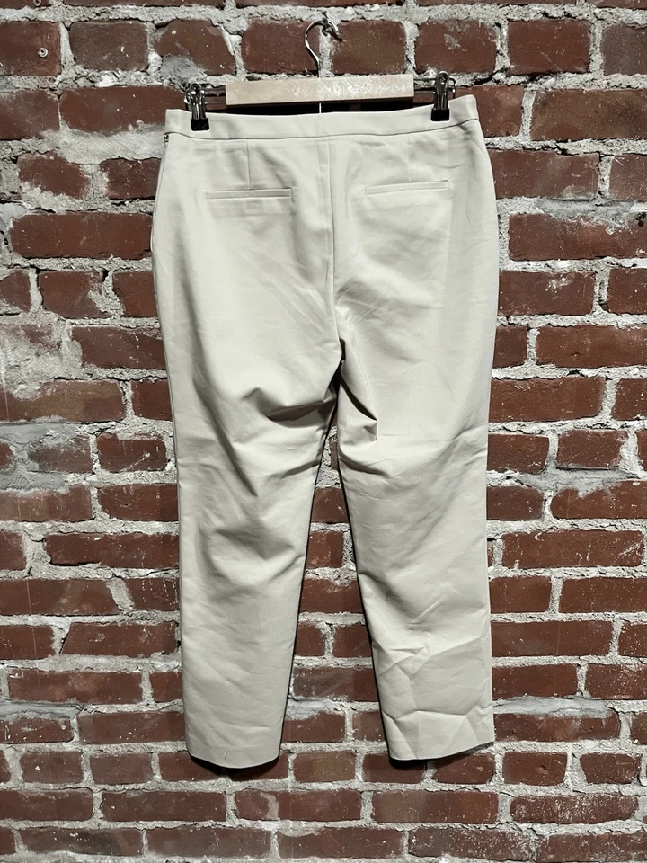 Calvin Klein Womens Ivory Straight Leg Leather Type Pants Size 8 NWT - Image 2 of 3