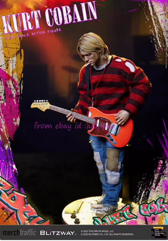 Perfect Blitzway 1/6 Kurt Cobain Nirvana Action Figure In Stock