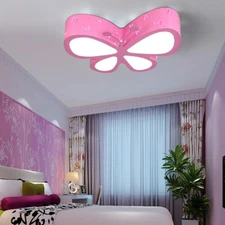 Creative LED Chandelier Acrylic Butterfly Ceiling Light Pendant Lamp Dimmable US
