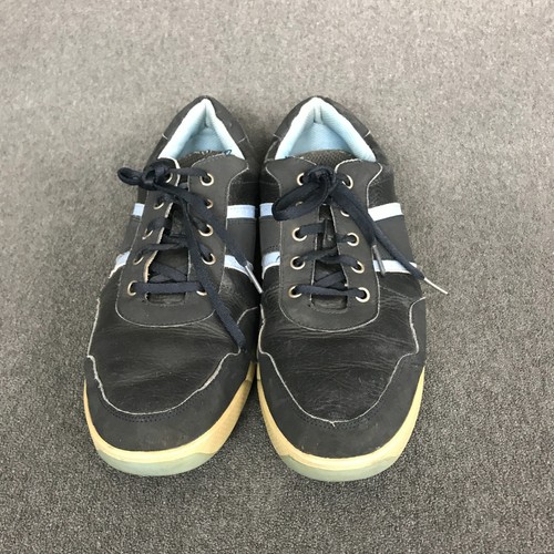 Men’s Size 11.5 Footjoy FJ Contour Casual Black Blue Spikeless Golf Cleats 54389 - Picture 2 of 7