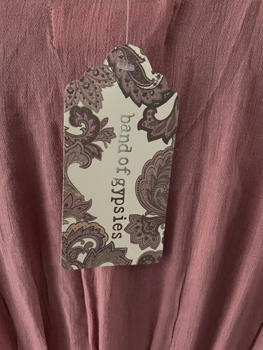 Band of Gypsies All You Need Is Love Pink Maxi Dress Womens Size XS NWT - Picture 3 of 6