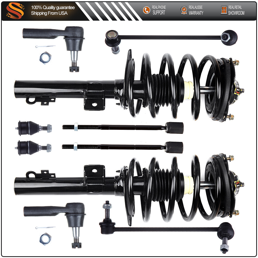 1996-2007 Mercury Sable Ford Taurus Front Suspension Struts Sway Bar Tie Rod Ball Joint
