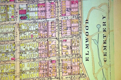 Detroit Plat Map 1915 Eastern Market Gratiot St Aubin Chene Sherman Plan6 Baist - Picture 4 of 7