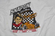 VINTAGE 80s SNAP-ON RICK MEARS MENS SWEATSHIRT 1988 INDY 500 WINNER 3X CHAMP MED