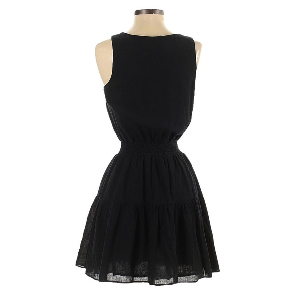 Universal Thread Target Lace Up Fit & Flare Black Summer Mini Dress