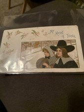 Antique CW Faulkner Puritans My Heart Is Thine Post Office