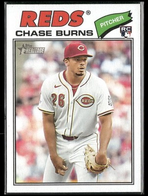 2026 Topps Heritage #212 Chase Burns Rookie Cincinnati Reds
