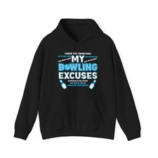 Sudadera con capucha para bolos, My Bowling Excuses Bowling Sports Lovers Bowler Hoodie