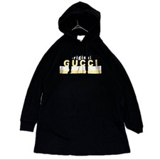 USED BEAUTIFUL GUCCI LOGO HOODIE DRESS, PULLOVER SWEATSHIRT GOOD
