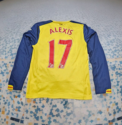 Mens 2014-15 Arsenal Puma Away Long-Sleeve Football Shirt Alexis