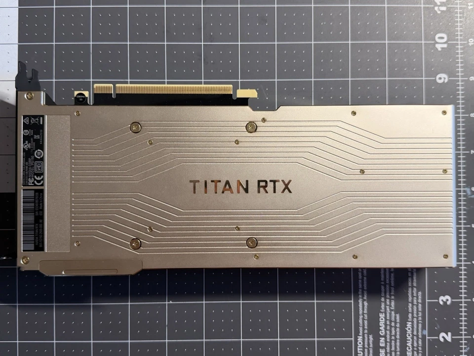 NVIDIA Titan RTX 24GB GPU GDDR6 PCIe 3.0 CUDA Graphics Video Card - Image 2 of 3