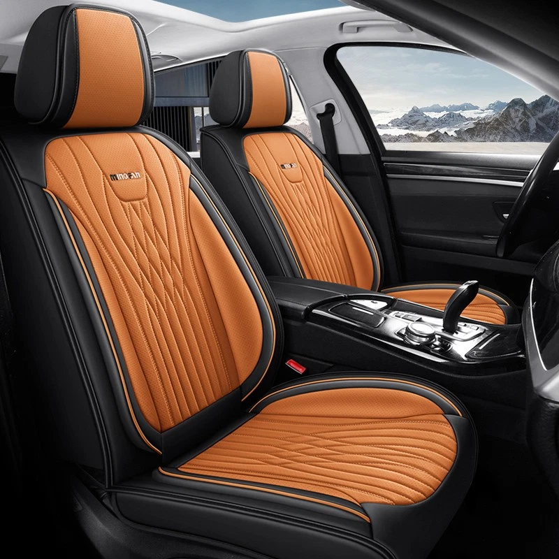 Juego completo de funda de asiento de cuero PU de 5 asientos para Jaguar I-Pace X590 XJ X351 X350 XJR Foto 2 de 4