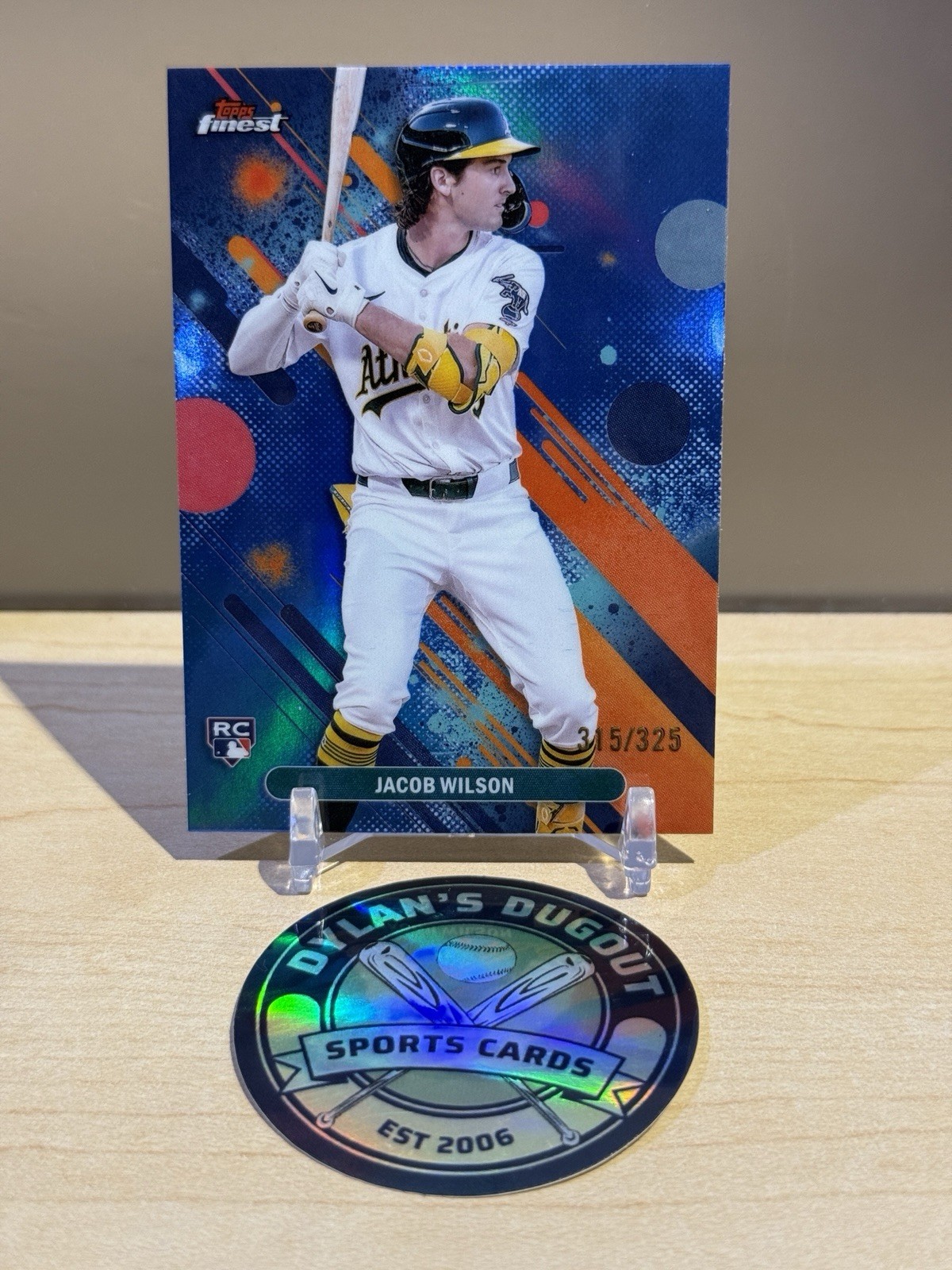 2025 Topps Finest - Common Jacob Wilson #61 Sky Blue Refractor /325 (RC)