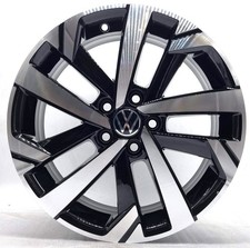 4 cerchi lega volkswagen polo r16 nero lucido diamantato lt005715