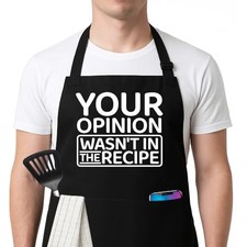 FUNNYUNCLE Funny BBQ Grilling Kitchen Cooking Chef Aprons for Men Fathers Day