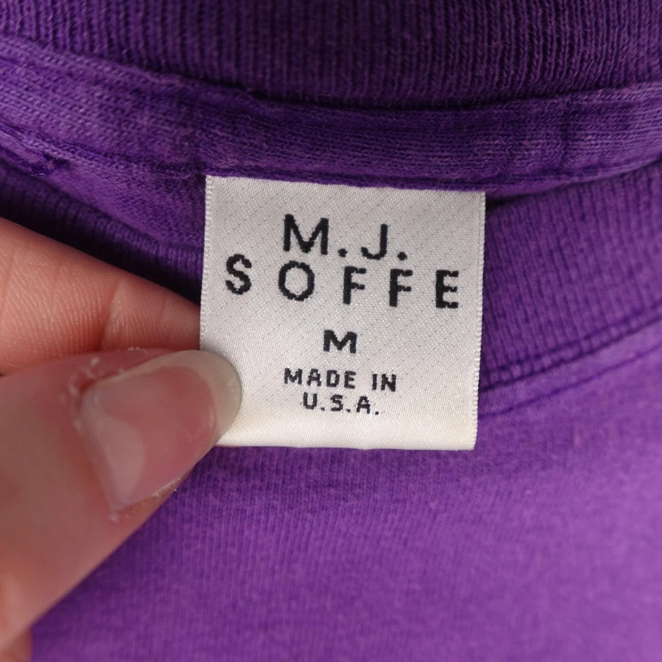 Vintage LSU Tigers Shirt Mens Medium Purple M.J. Soffe Made USA College Football - Image 2 of 4