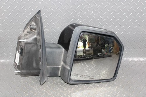 15-18 F150 *DMG* Black Cap Passenger Right RH Power Door Mirror Blind Spot WTY