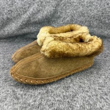 Women's 7 Minnetonka Sheepskin Ankle Booties Slippers Moccasins Made In USA