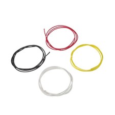 4Pcs Reusable Guitar Instrument Cable Set Shielded Silicone Wire Assorted Colors